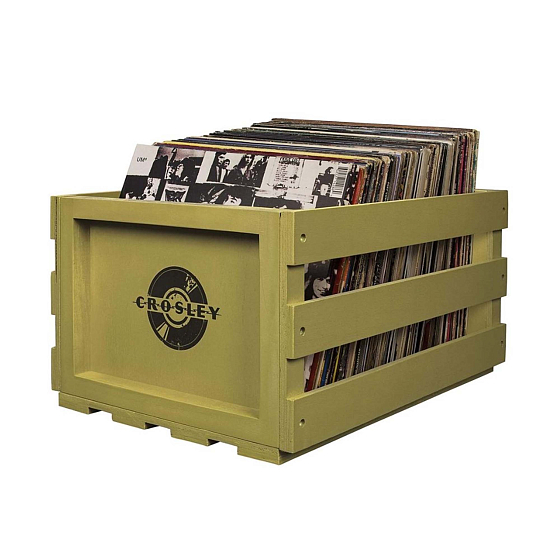 Vinyl Storage Box Crosley Record Storage Crate sage - img.0