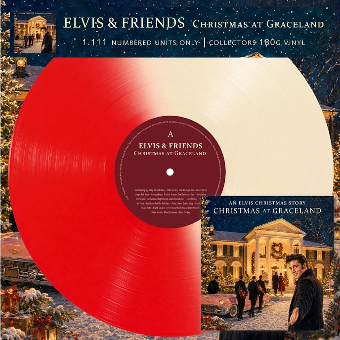 Vinyl Record Elvis Presley & Friends - Christmas at Graceland (Half-Half, 1.111 Numbered) LP - img.7