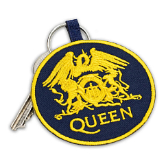Souvenir Pyramid Queen Crest (Woven Keychain) Black/Yellow