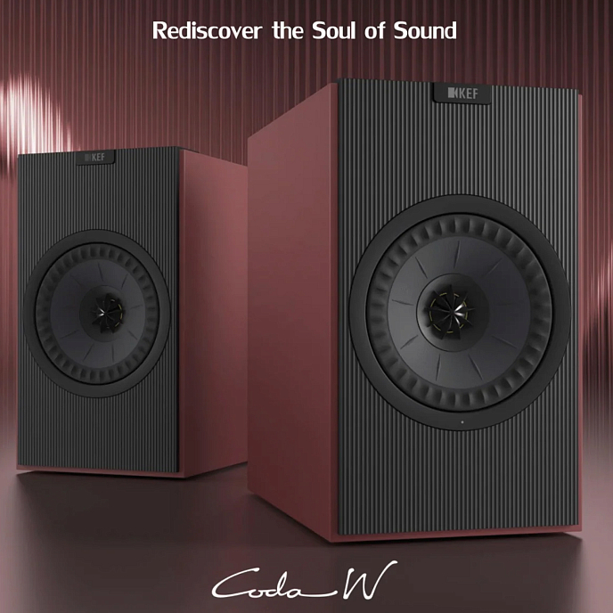 Bookshelf speakers KEF Coda W Vintage Burgundy - img.5