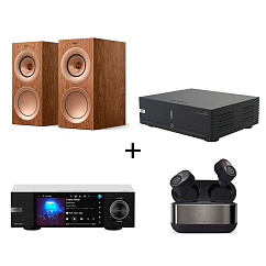 Speaker System KEF R3 Meta Walnut + Eversolo AMP-F2 + Eversolo DMP-A6 2 Streamer + Devialet Gemini II (Bundle)