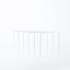 Vinyl record stand MJI Audio Vinyl Records Holder R25 White