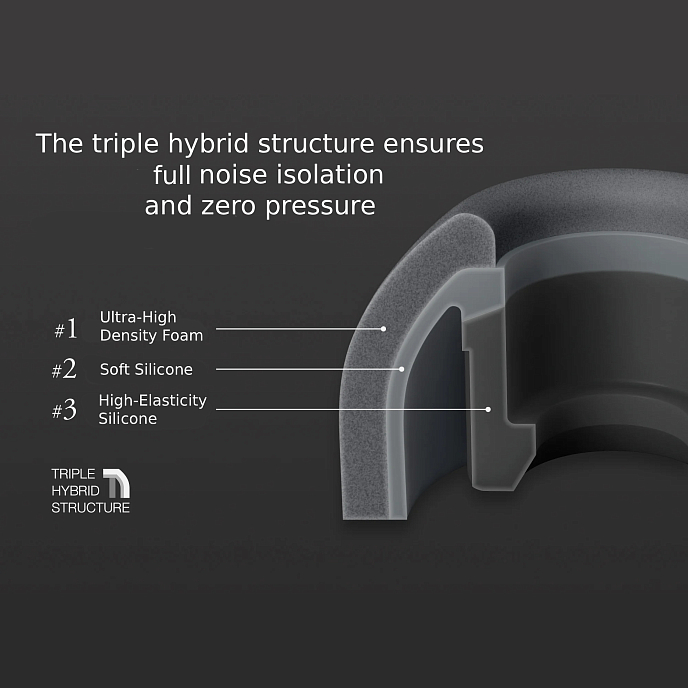 Eartips Final Audio Fusion-G size LL 4pcs Gray - img.5