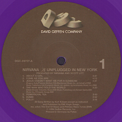 Vinyl Record Nirvana - MTV Unplugged In New York (Opaque Purple) LP