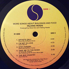 Vinyl Record Talking Heads - More Songs About Buildings And Food