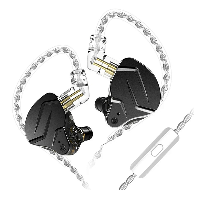 In-ear headphones KZ ZSN Pro X with Mic Black - img.0