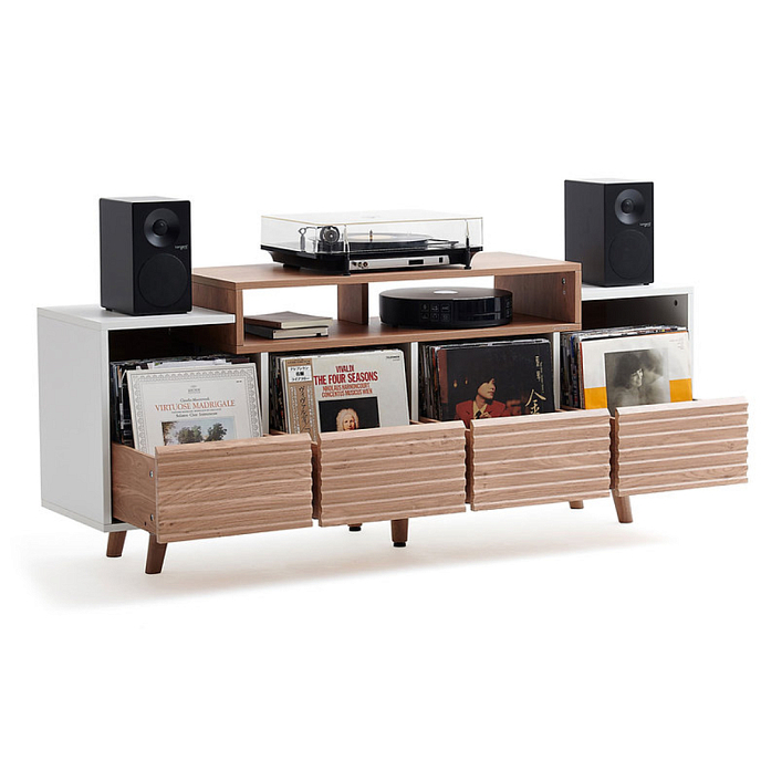Hi-Fi Stand NorStone Oslo Vinyl 1600 White/Light Oak - img.2