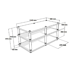 Hi-Fi Stand NorStone Stabbl AV 1140mm Black Lacquered