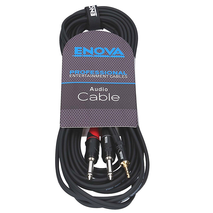 Cable ENOVA EC-A3-PSMPLM-3 Black 3.5mm - 2х6.3mm 3m - img.0