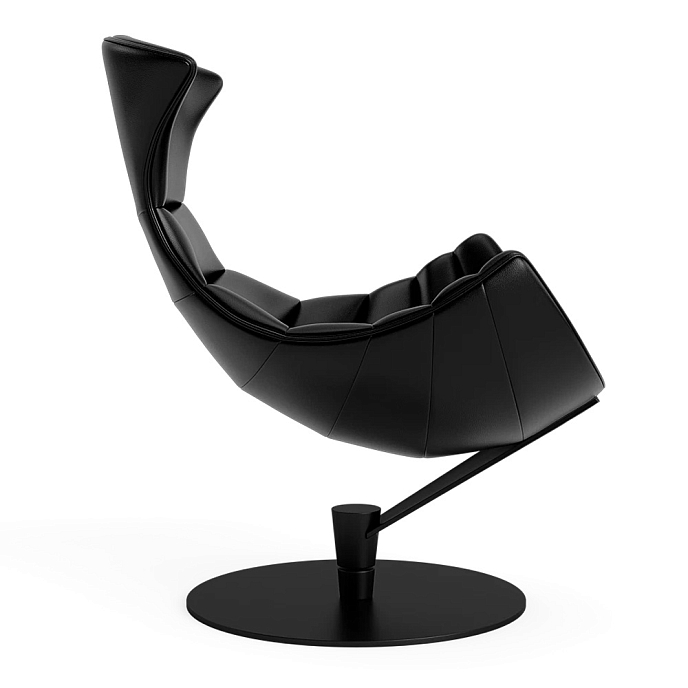 Listening Chair Bruunmunch Lobster Black Powder Coated Base Fully Upholstered Black / Black Vidar - img.3