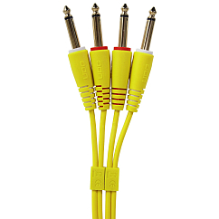 Cable UDG Ultimate Audio Cable Set 2Jack 6.3mm - 2Jack 6.3mm Straight 1.5m Yellow