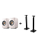 KEF LSX II Mineral White + KEF S1 Floor Stand Black