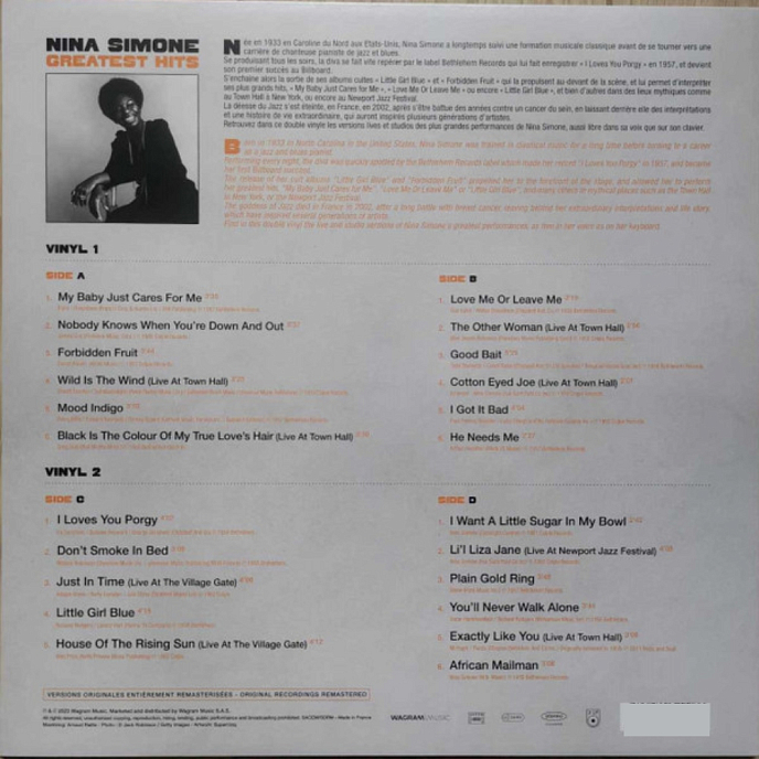 Vinyl Record Nina Simone - Greatest Hits - 2LP - img.2