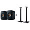 KEF LSX II Carbon Black + KEF S1 Floor Stand Grey