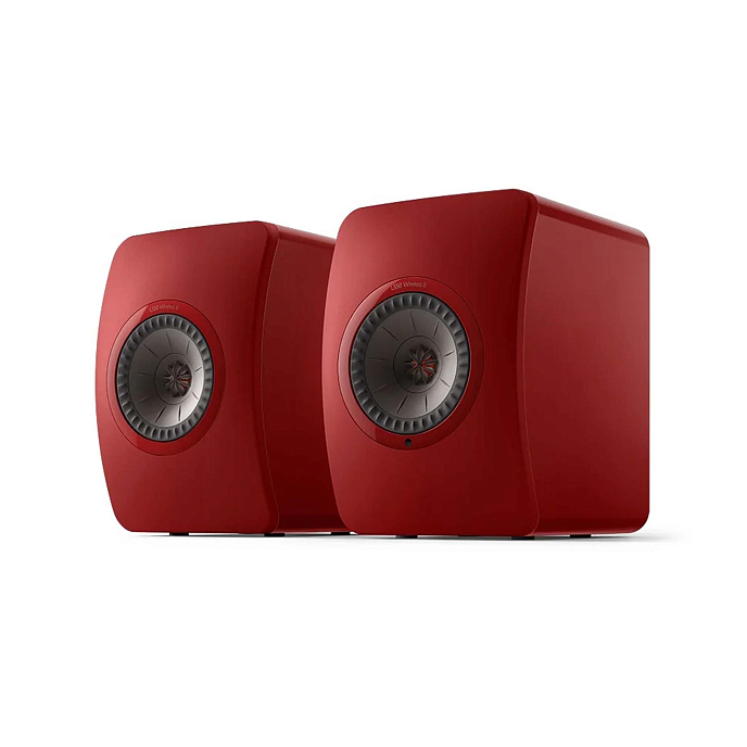 Bookshelf speakers KEF LS50 Wireless II Crimson Red + KEF S2 Floor Stand Black - img.1