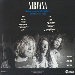 Vinyl Record Nirvana – Live At Paradiso, Amsterdam - November 25, 1991 (Turquoise Cloudy) LP