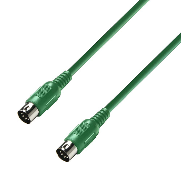 Cable Adam Hall K3MIDI0150GRN Green Midi 1.5m - img.0
