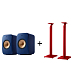 Kit KEF LSX II Cobalt Blue + KEF S1 Floor Stand Crimson Red - img.0