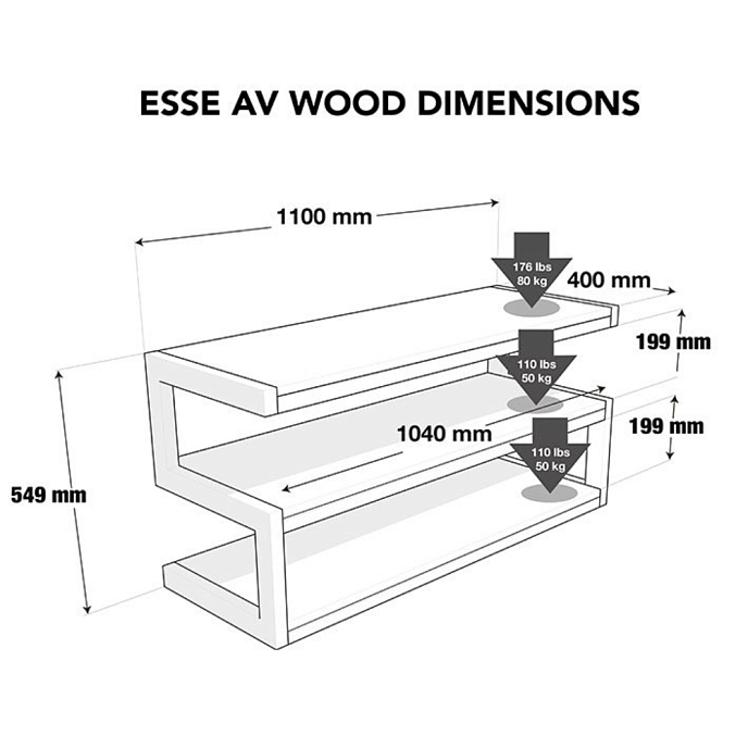 Hi-Fi Stand NorStone Esse AV Black/Walnut - img.3