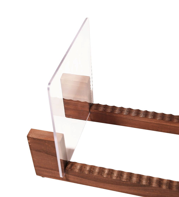 Vinyl record stand MJI Audio Vinyl Record Candlenut Holder With Acrylic - img.3