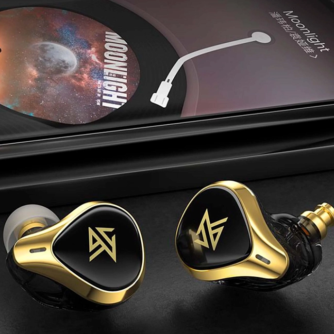 Wireless Headphones KZ SA08 PRO Black Gold - img.5