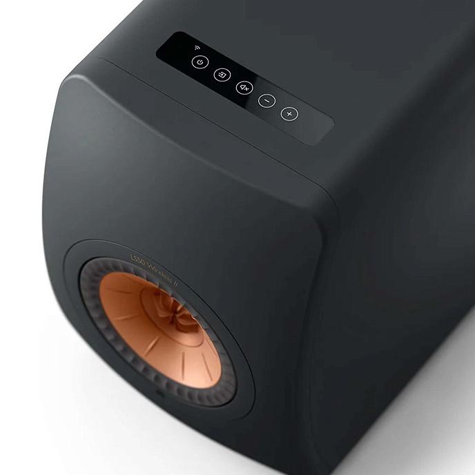 Bookshelf speakers KEF LS50 Wireless II Carbon Black + KEF S2 Floor Stand Black - img.2