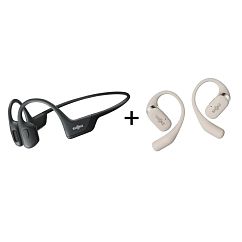 Headphones After Shokz OpenRun Pro Black + After Shokz OpenFit Beige