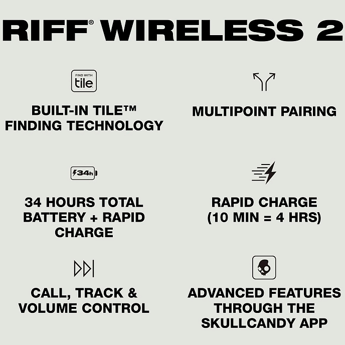 On-ear headphones Skullcandy Riff Wireless 2 Headphone True Black - img.5