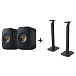 Bookshelf speakers KEF LSX II Carbon Black + KEF S1 Floor Stand Black - img.0