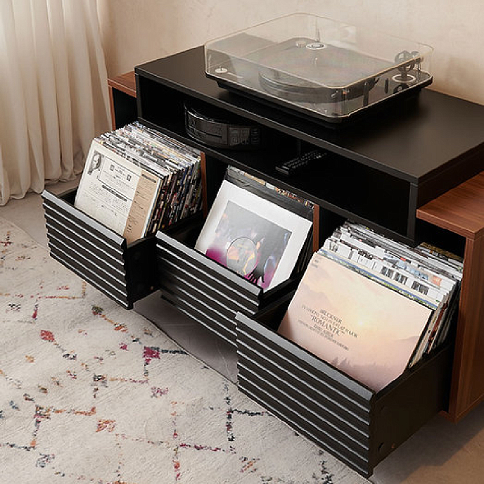 Hi-Fi Stand NorStone Oslo Vinyl 1200 Black/Walnut - img.2