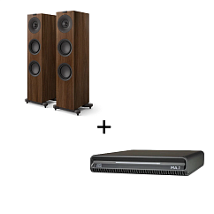Speaker System KEF Q7 Meta Walnut (Pair) + VSSL MA.1 Black