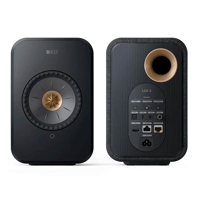 Bookshelf speakers KEF LSX II Carbon Black + KEF S1 Floor Stand Black - img.2