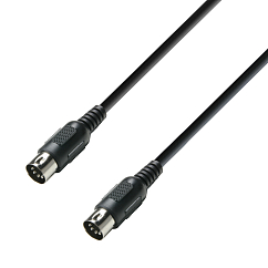 Cable Adam Hall K3MIDI0300BLK Black Midi 3m