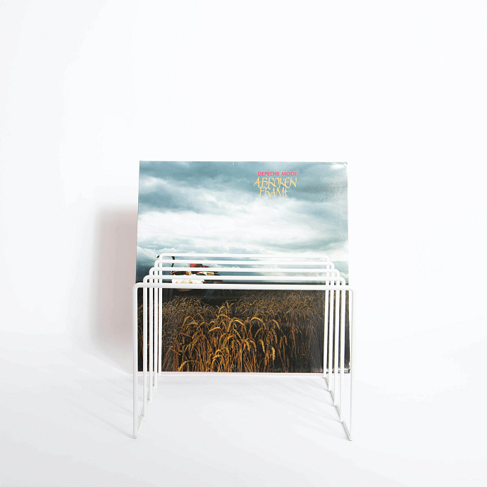 Vinyl record stand MJI Audio Vinyl Records Holder R25 White - img.3