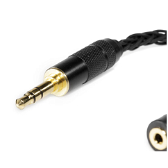Adapter 64 Audio 8 Braid Cable Adaptor Black 2.5mm - 3.5mm