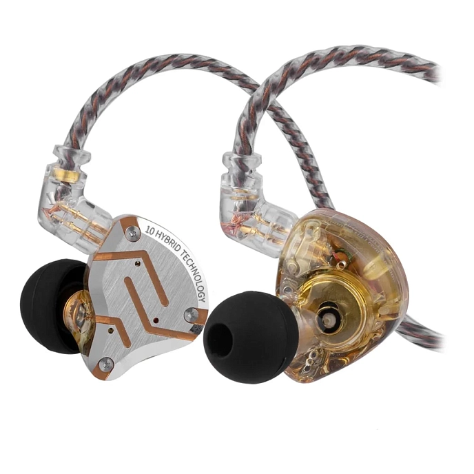 In-ear headphones KZ ZS10 Pro with Mic Glare Gold - img.0