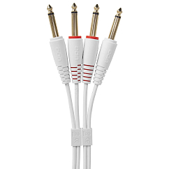 Cable UDG Ultimate Audio Cable Set 2Jack 6.3mm - 2Jack 6.3mm Straight 1.5m White