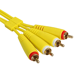Cable UDG Ultimate Audio Cable Set 2RCA - 2RCA Straight 1.5m Yellow