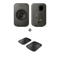 Kit KEF LSX II LT Graphite Grey + KEF P1 Desk Pad Black