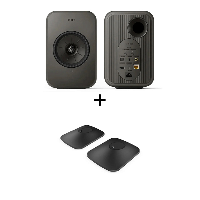 Kit KEF LSX II LT Graphite Grey + KEF P1 Desk Pad Black - img.0