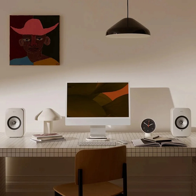 Kit KEF LSX II LT Stone White + KEF P1 Desk Pad Black - img.8