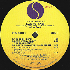 Vinyl Record Talking Heads – Talking Heads: 77 LP