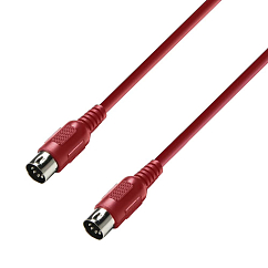Cable Adam Hall K3MIDI0150RED Red Midi 1.5m
