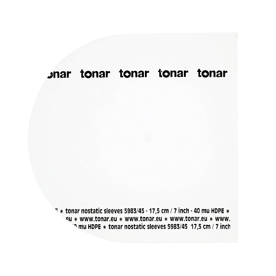 Vinyl Record inner sleeves Tonar 7 45 RPM INNER SLEEVES ROUND BASE - img.0