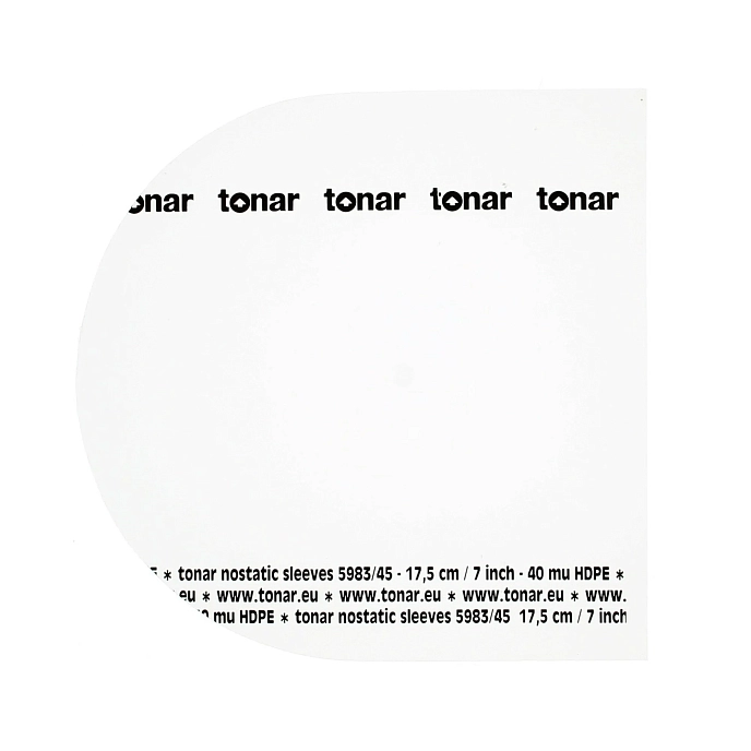 Vinyl Record inner sleeves Tonar 7 45 RPM INNER SLEEVES ROUND BASE - img.0