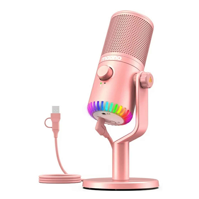 Microphone for streaming and gaming Maono DM30 Pink - img.0