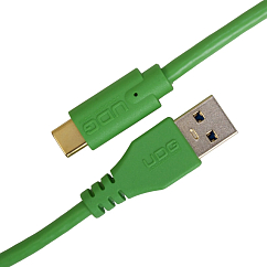 Cable UDG Ultimate Audio Cable USB-C - USB-A Straight 1.5m Green