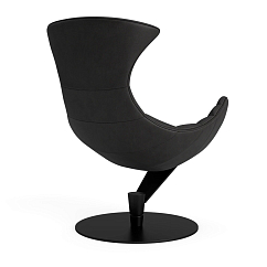 Listening Chair Bruunmunch Lobster Black Powder Coated Base Fully Upholstered Black / Black Vidar