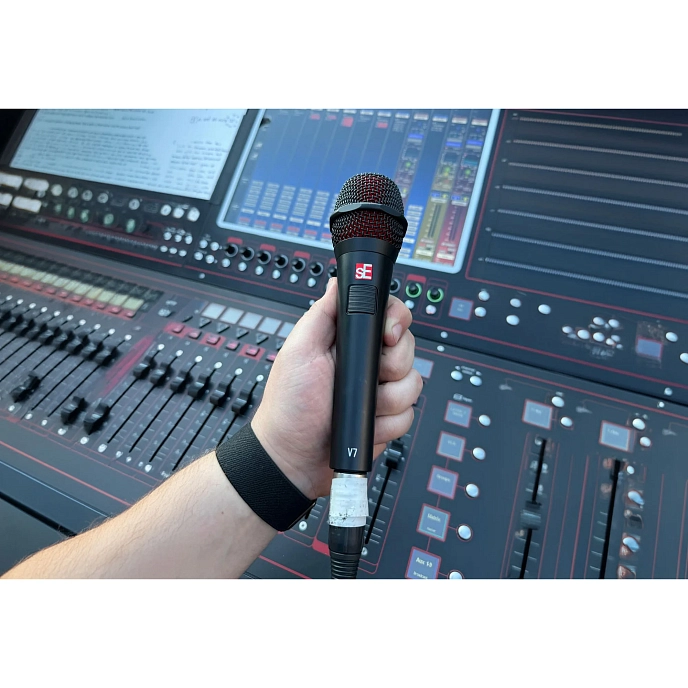 Vocal microphone SE Electronics V7 PTT Black Red - img.4