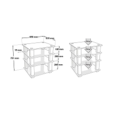 Hi-Fi Stand NorStone Square HiFi Black